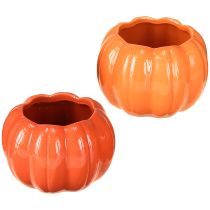 Artikel Übertopf Keramik Kürbis Pflanztopf Orange Ø9,5cm H6,5cm 4 St