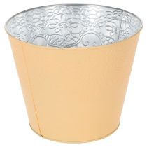 Artikel Übertopf Metall Blumenübertopf Pastell Orange Ø20cm H16cm