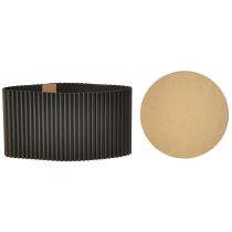 Artikel Übertopf aus geriffeltem Papier Schwarz Ø19cm H14cm 3er-Set