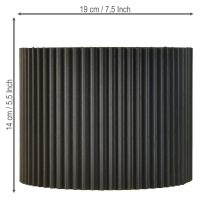 Artikel Übertopf Papier Blumentopf Schwarz Ø19cm H14cm 3 St