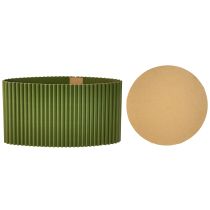 Artikel Übertopf aus Papier Dunkelgrün Ø19cm H14cm, 3 Stück
