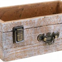 Übertopf Pflanzschublade Beton Antik Holzoptik 22,5x13x9cm