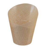 Artikel Übertopf Papier gewebt Vanille, Orange, Rosa Ø7cm H13cm 12 St