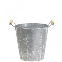 Übertopf Pflanzgefäß Vintage Deko Metalleimer Ø12cm H10cm