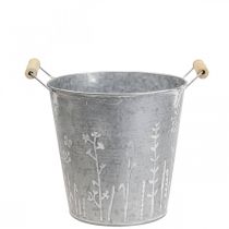 Übertopf Pflanzgefäß Vintage Deko Metalleimer Ø14cm H13cm