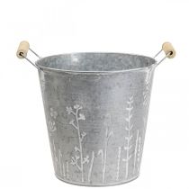 Übertopf Pflanzgefäß Vintage Deko Metalleimer Ø16cm H15cm