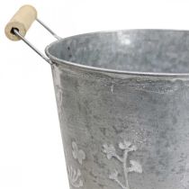 Übertopf Pflanzgefäß Vintage Deko Metalleimer Ø21,5cm H19cm