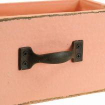 Übertopf Pflanzschublade Holz Deko Peach 25×13×9cm