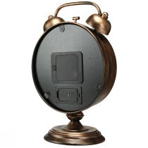 Artikel Tischuhr Metall Bronze Ø22cm mit römischen Zahlen im Vintage-Stil