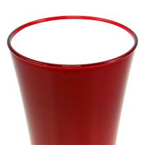 Artikel Vase „Fizzy“ Ø20cm H35cm Rot, 1St