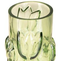 Artikel Glasvase mit Tulpenmuster in Grün 30 cm