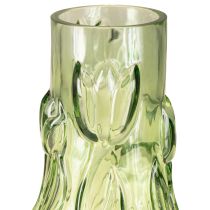 Artikel Vase aus Glas mit geprägtem Tulpendesign für harmonische Raumgestaltung 30cm
