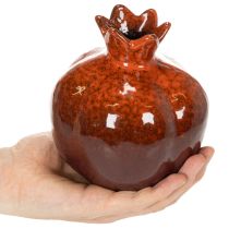 Artikel Keramik-Granatapfel Dekoration glänzend rot 14 cm