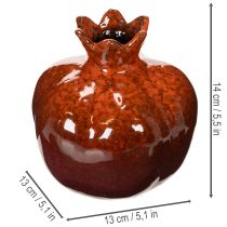 Artikel Keramik-Granatapfel Dekoration glänzend rot 14 cm
