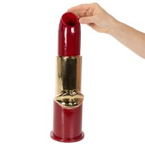 Artikel Deko-Vase aus Keramik im Lippenstift-Design 38 cm Rot-Gold für Kunstblumen