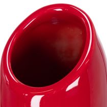 Artikel Deko-Vase aus Keramik im Lippenstift-Design 38 cm Rot-Gold für Kunstblumen