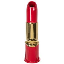 Artikel Deko-Vase aus Keramik im Lippenstift-Design 38 cm Rot-Gold für Kunstblumen