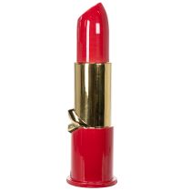 Artikel Deko-Vase aus Keramik im Lippenstift-Design 38 cm Rot-Gold für Kunstblumen