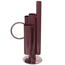 Artikel Metallvase modern schlank 31 cm Höhe weinrot für Tischdekoration