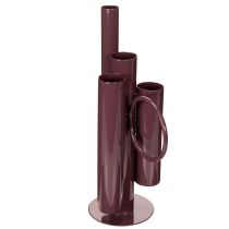 Artikel Metallvase modern schlank 31 cm Höhe weinrot für Tischdekoration