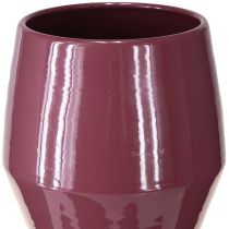 Artikel Metallvase Bordeauxrot Hochglanz 29 cm