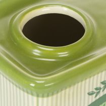 Artikel Keramik-Vase im Olivenöl-Design, 18 cm, Grün, für Dekoration