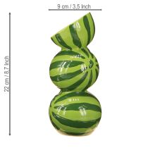 Artikel Keramikvase Wassermelone H22cm für Trockenblumen