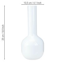 Artikel Metallvase Cremeweiß Ø10,5cm H25,5cm – Moderne Dekorationsvase