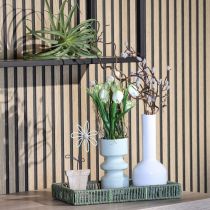 Artikel Metallvase Cremeweiß Ø10,5cm H25,5cm – Moderne Dekorationsvase