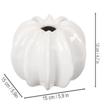 Artikel Kürbis-Keramikvase weiß 15cm Dekoration für Zuhause