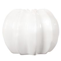Artikel Kürbis-Dekovase Keramik weiß glänzend 19cm für Wohnzimmerdeko