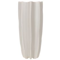Artikel Keramikvase mit Rillenstruktur mattgrau 38 cm hoch für Trockenblumen