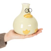 Artikel Keramikvase Entenfigur 15cm Gelb 2er-Set für Wohnraumdeko