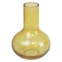 Artikel Vase Gelb Glasvase bauchig Blumenvase Glas Ø10,5cm H15cm