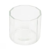 Kerzenhalter Glas Windlicht Klar Ø9,5cm H9cm 6St