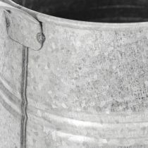 Artikel Verzinkte Gießkanne aus Metall 1,7L Grau H23cm für Blumendekoration und Pflanzgefäße