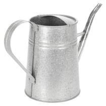 Artikel Verzinkte Gießkanne aus Metall 1,7L Grau H23cm für Blumendekoration und Pflanzgefäße