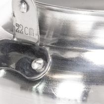 Artikel Teekanne aus Metall in Zinkoptik Ø19 cm H15 cm für Innen- und Außendekoration