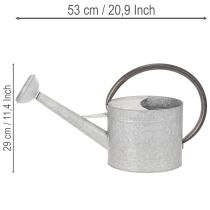 Artikel Gießkanne Metall silbergrau 53x29cm Balkon Terrasse Wohnbereich