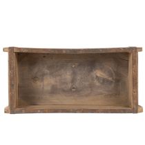 Artikel Vintage Holzkiste Pflanzkasten 30cm Natur Holz mit Metallbändern