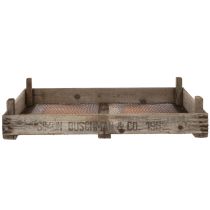 Artikel Vintage Holzkiste aus Holz mit Maschendraht, ca. 75×50×14 cm, Natur, für Dekoration