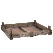 Artikel Vintage Holzkiste mit Maschendraht Landhausstil Zwiebelsieb Deko 75×50×14cm