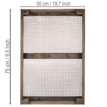Artikel Vintage Holzkiste aus Holz mit Maschendraht, ca. 75×50×14 cm, Natur, für Dekoration
