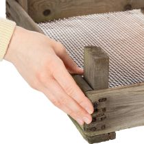Artikel Vintage Holzkiste aus Holz mit Maschendraht, ca. 75×50×14 cm, Natur, für Dekoration