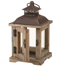 Artikel Vintage Laterne Dunkelbraun Holzlaterne 15×15cm H26cm