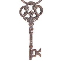 Artikel Vintage Deko-Schlüsselbund aus Metall, Rostoptik, 20,5 cm