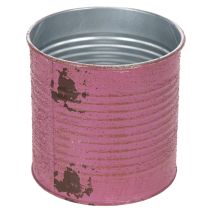 Artikel Metall-Übertopf Deko-Dose Lila Ø11cm H10,5cm mit Schmetterlingsmotiv
