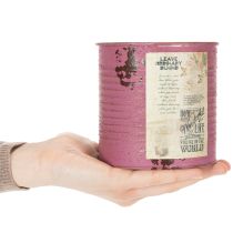 Artikel Metall-Übertopf Deko-Dose Lila Ø11cm H10,5cm mit Schmetterlingsmotiv