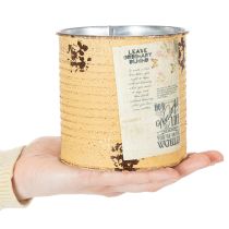 Artikel Blumentopf-Set aus Metall im Vintage-Look mit Schriftzug Ø10 x H11cm Lachs/Lila/Apricot