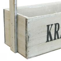 Artikel Vintage Kräuterkiste aus Holz mit Griff 36×12×38cm für Innenbereich